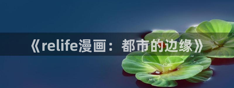 虫虫漫画我在异世界绿了我爸：《relife漫画：都市的边缘》